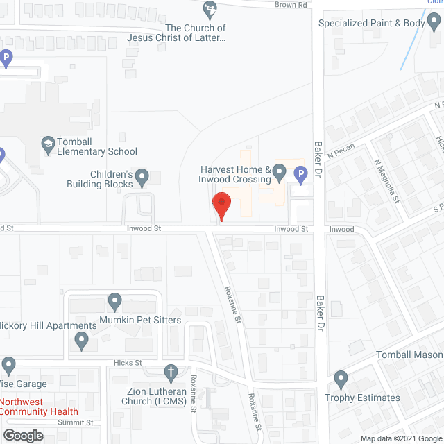 Map of the neighborhood around Inwood Crossing