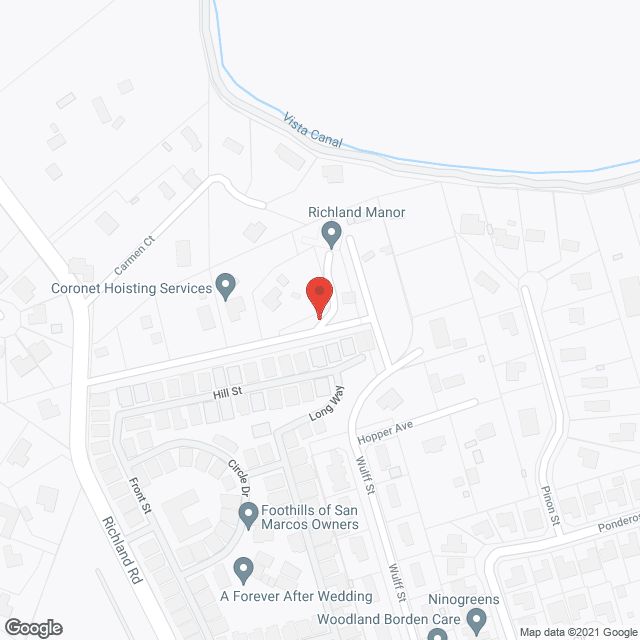 Map of the neighborhood around Richland Manor