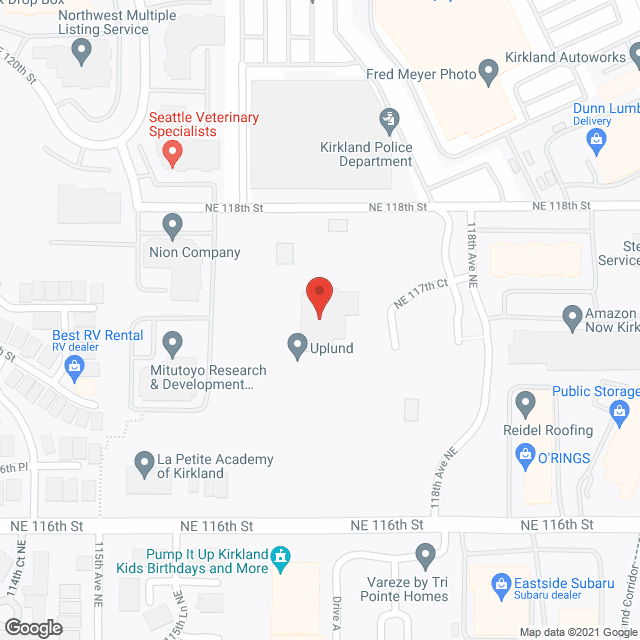 Map of the neighborhood around MorningStar of Kirkland