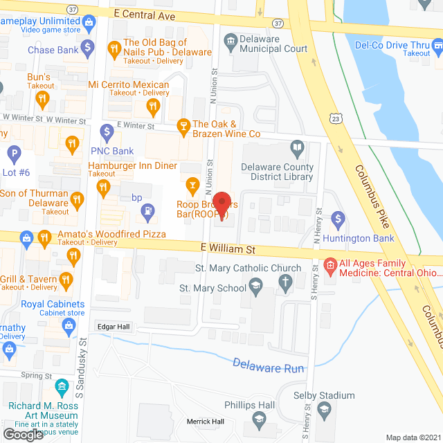 Map of the neighborhood around Sarah Moore Home