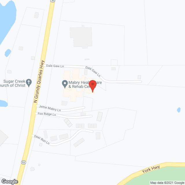 Map of the neighborhood around Mabry Assisted Living