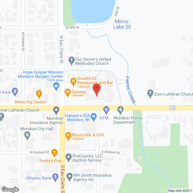 Map of the neighborhood around Homeplace Of Mondovi