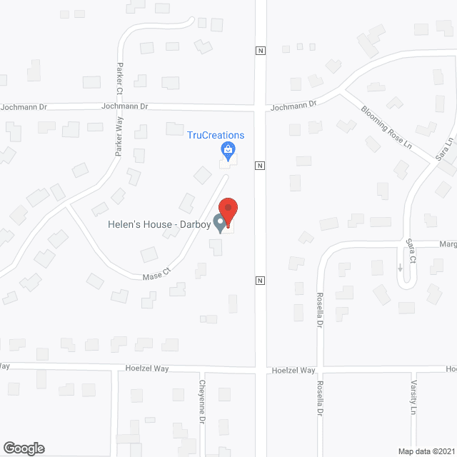 Map of the neighborhood around Helens House Darboy
