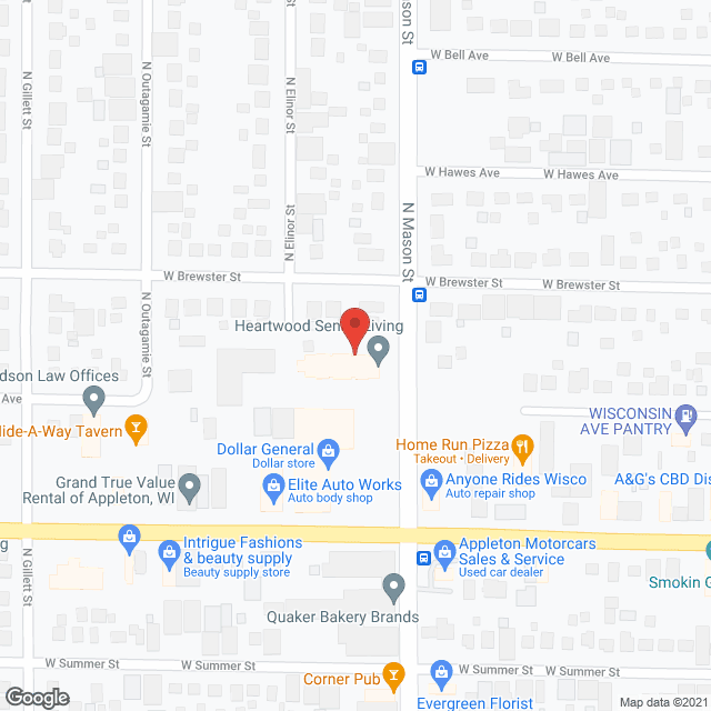 Map of the neighborhood around Heartwood Homes Senior Living Inc IV