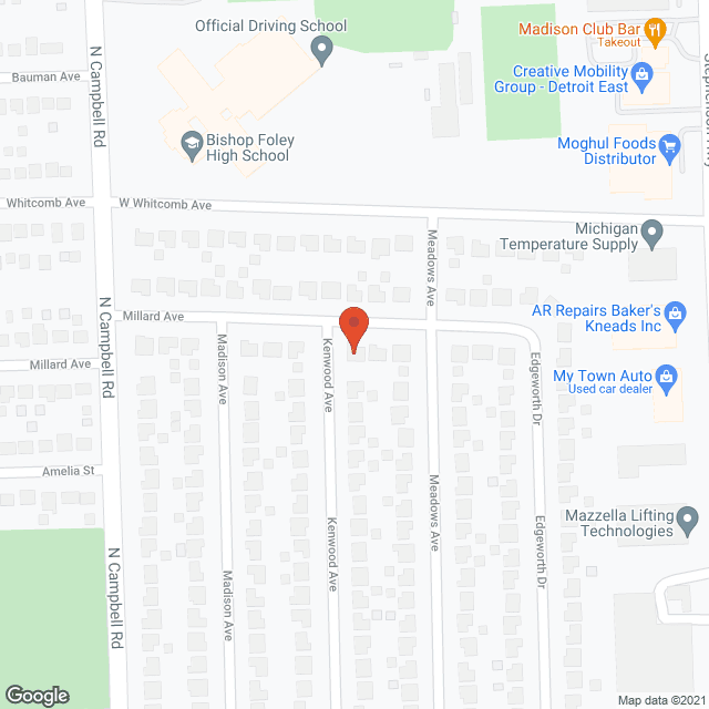 Map of the neighborhood around Genesis Adult Foster Care Home