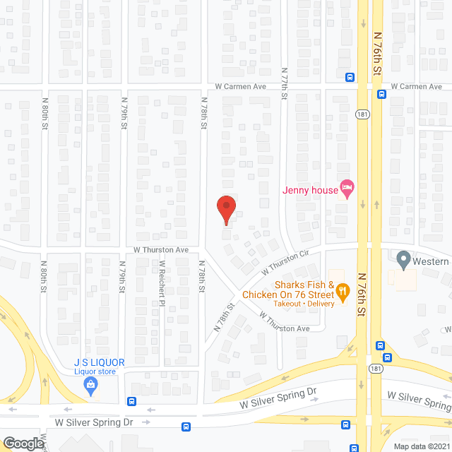 Map of the neighborhood around Faith Hope and Charity Supportive Living Inc