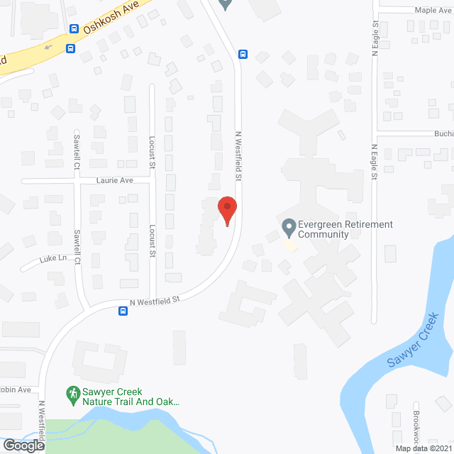 Map of the neighborhood around Evergreen Sharehaven Home