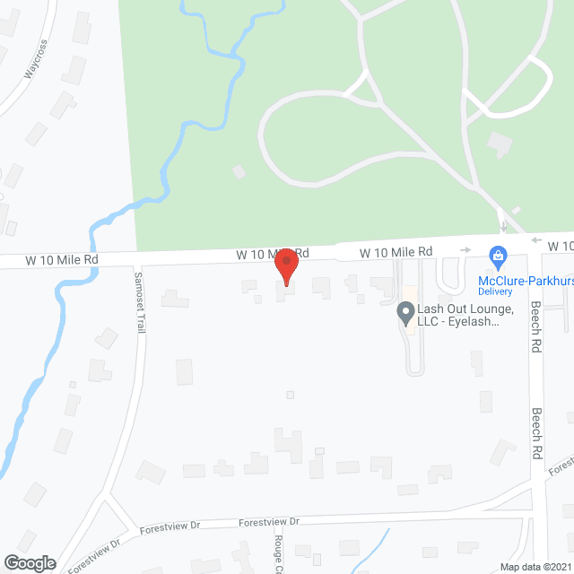 Map of the neighborhood around Echols Support Services #2