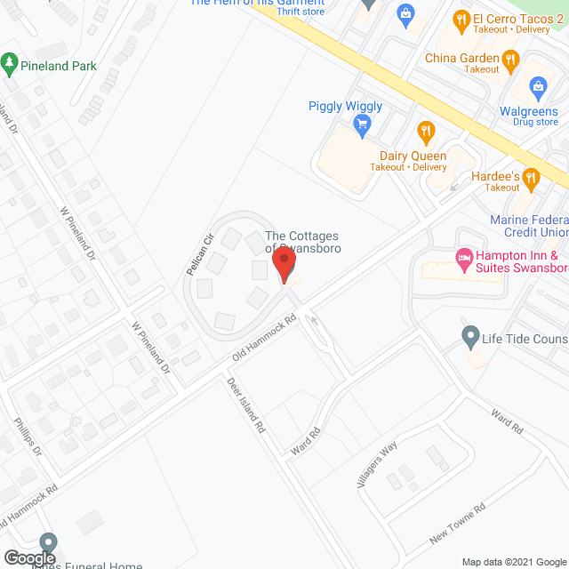 Map of the neighborhood around Cottages Of Swansboro- Cottage Vi