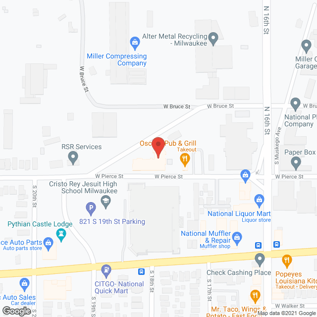 Map of the neighborhood around Clarke Square Terrace