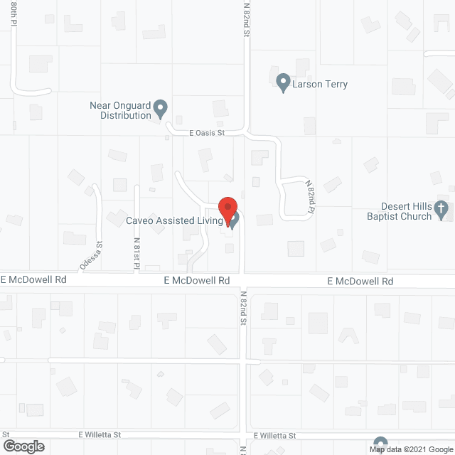 Map of the neighborhood around Caveo Assisted Living
