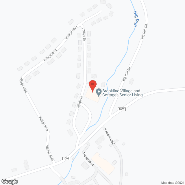 Map of the neighborhood around Brookline Village and Cottage Senior Living