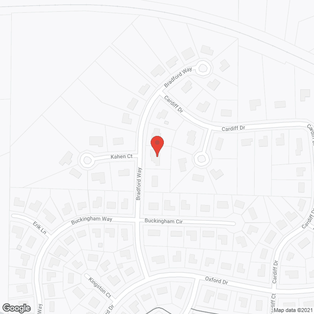 Map of the neighborhood around Bradford Home