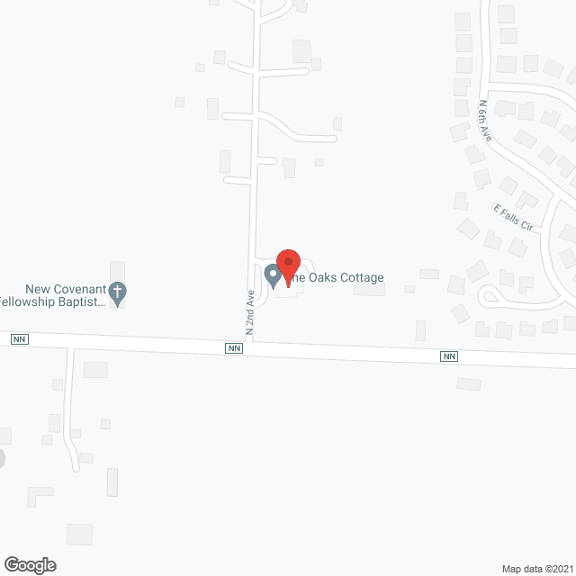 Map of the neighborhood around The Oaks Cottage