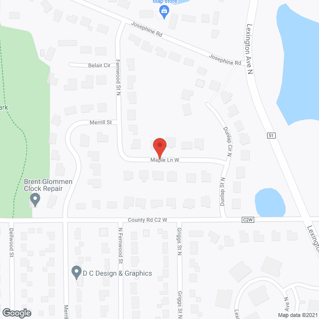 Map of the neighborhood around Sunrise Residential Services
