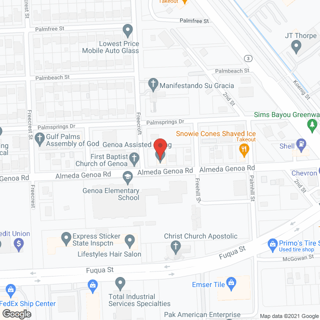 Map of the neighborhood around Genoa Assisted Living