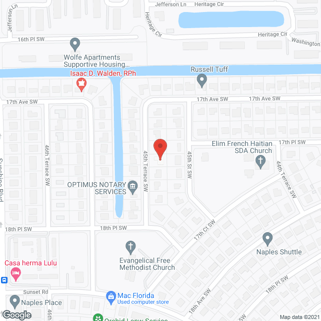 Map of the neighborhood around La Shekinah AL