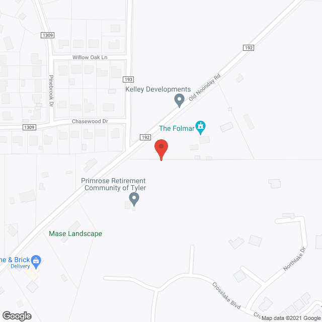Map of the neighborhood around Primrose Retirement Community of Tyler