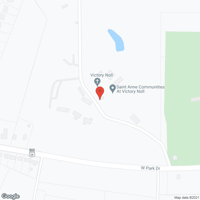Map of the neighborhood around Saint Anne of Victory Noll