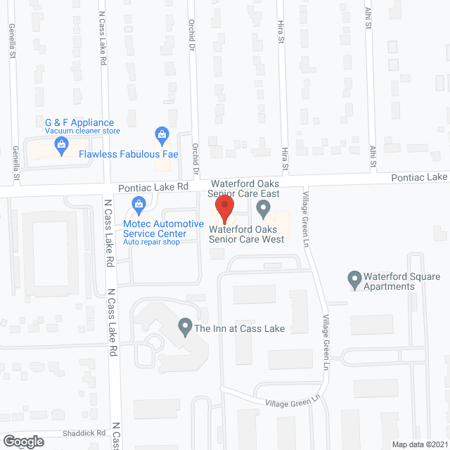 Map of the neighborhood around Waterford Oaks Senior Care West Memory Care