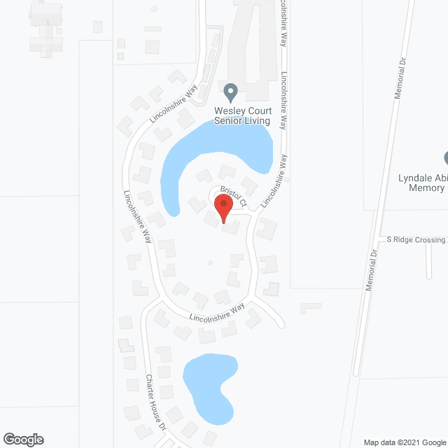 Map of the neighborhood around Wesley Court