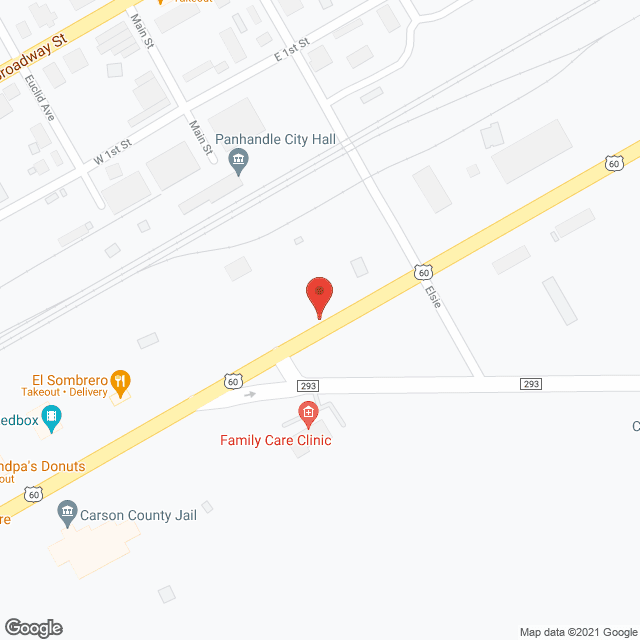 Map of the neighborhood around Saint Joseph's Home