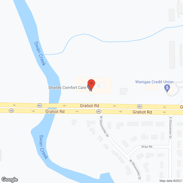 Map of the neighborhood around Shields Comfort Care