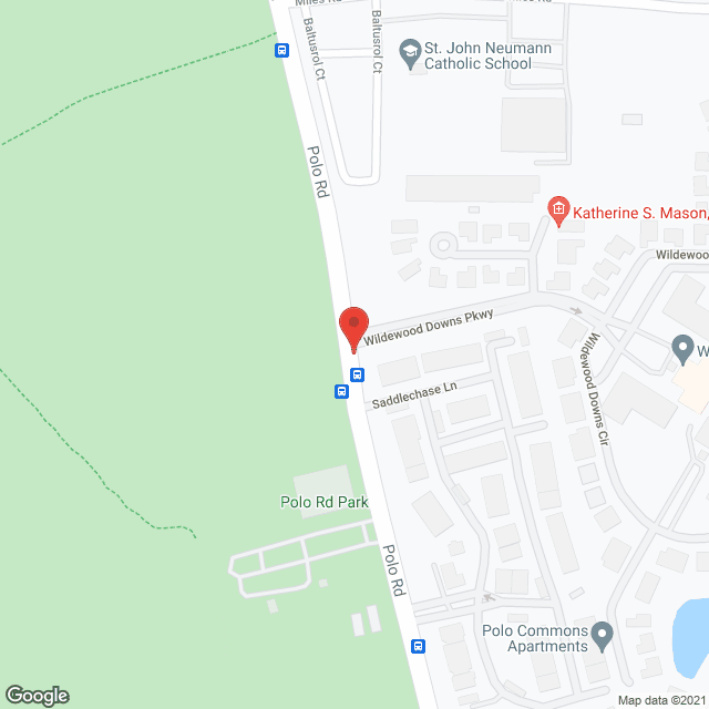 Map of the neighborhood around Wildewood Downs Retirement Community