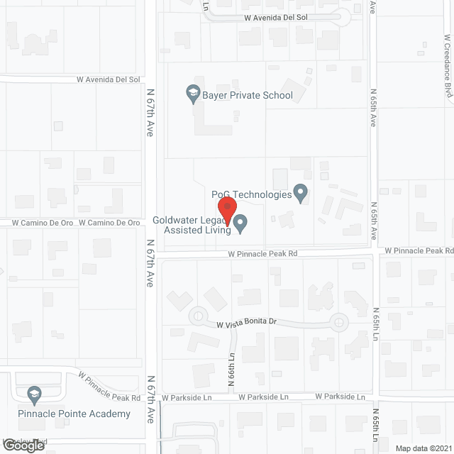 Map of the neighborhood around Goldwater Legacy