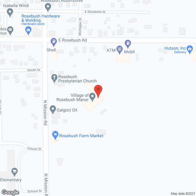 Map of the neighborhood around Village of Rosebush Manor