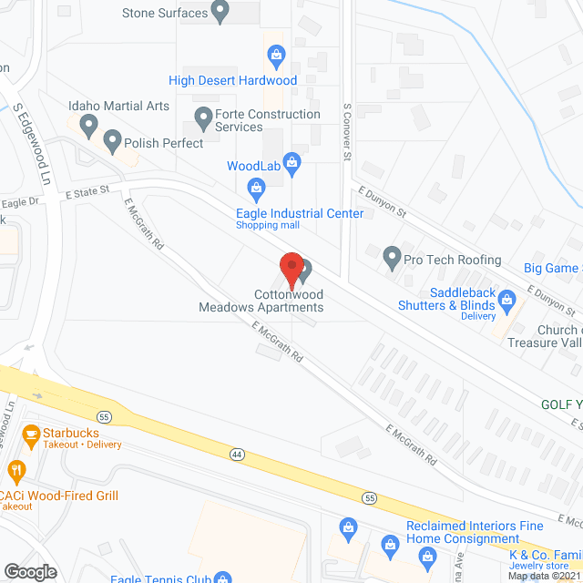 Map of the neighborhood around Cottonwood Meadows