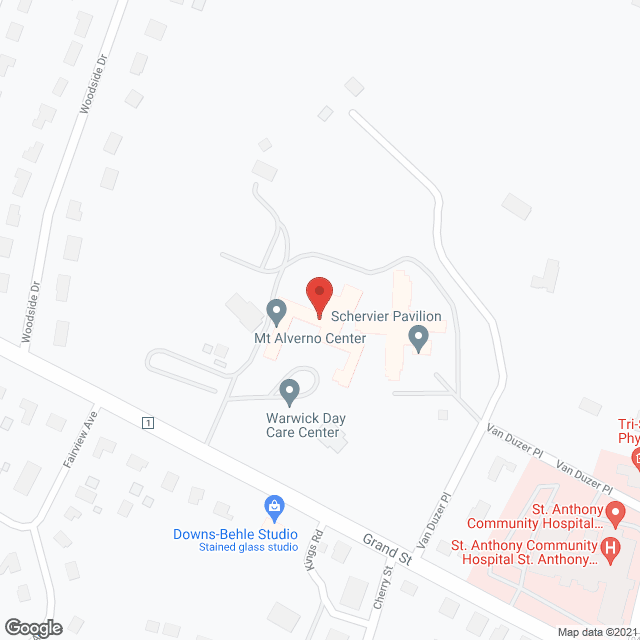 Map of the neighborhood around Mount Alverno Center