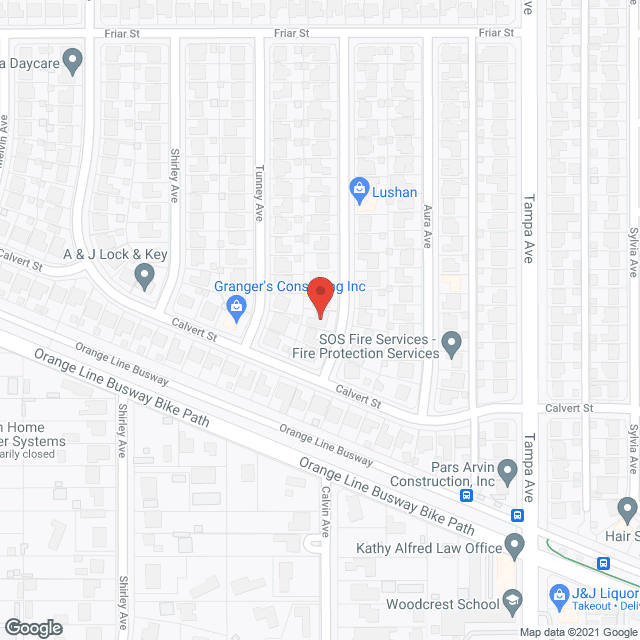Map of the neighborhood around Calvin Estates