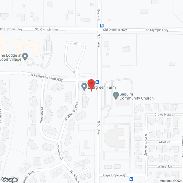 Map of the neighborhood around The Lodge at Sherwood Village