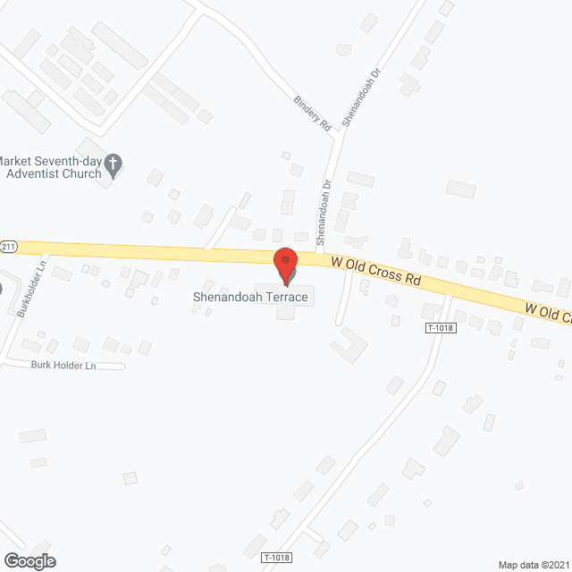 Map of the neighborhood around Shenandoah Terrace