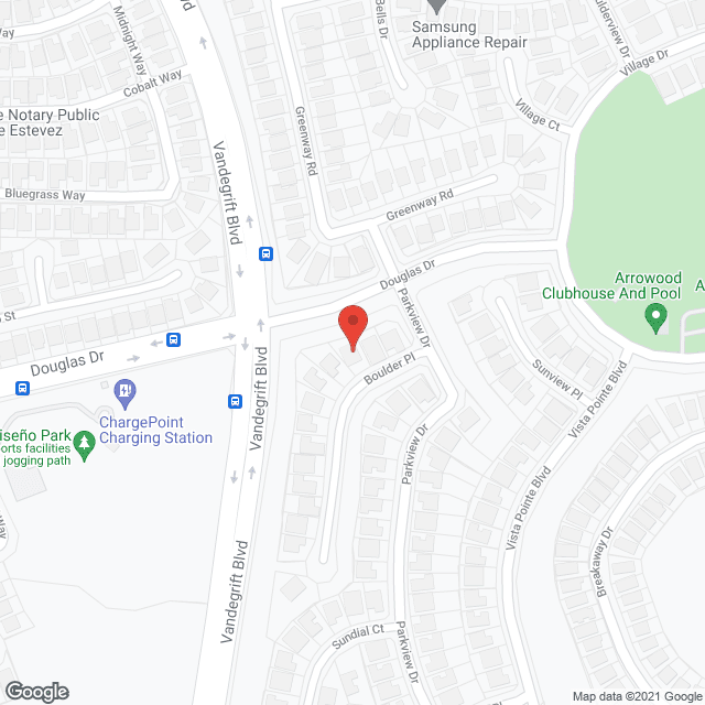 Map of the neighborhood around Amparo Senior Care