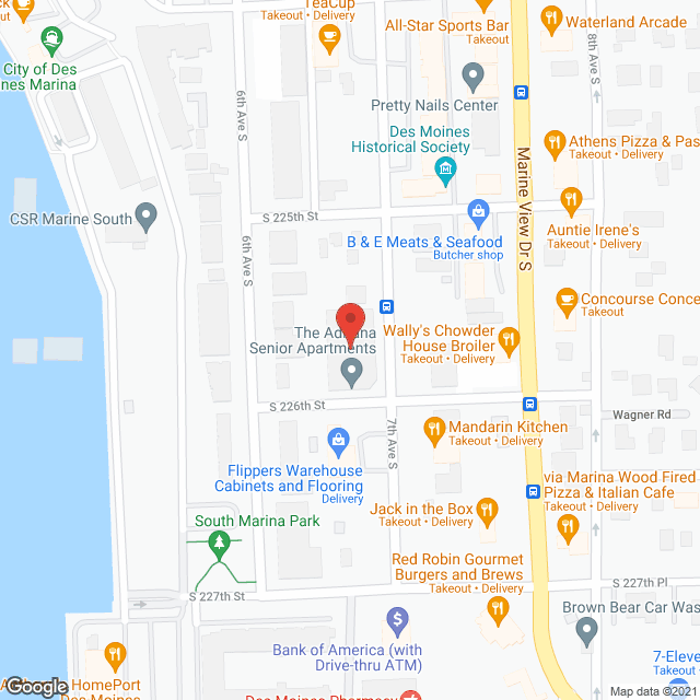 Map of the neighborhood around The Adriana