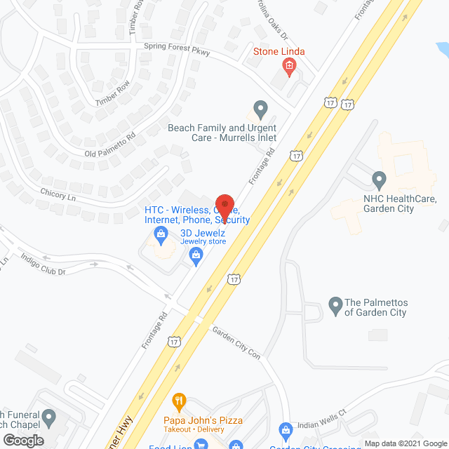 Map of the neighborhood around Palmettos Of Garden City