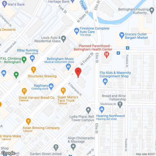 Map of the neighborhood around Eleanor Apartments