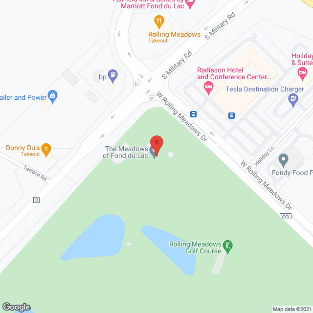 Map of the neighborhood around The Meadows of Fond du Lac
