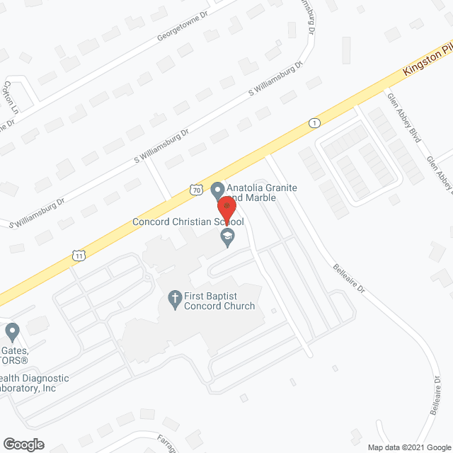 Map of the neighborhood around Parkview Maryville