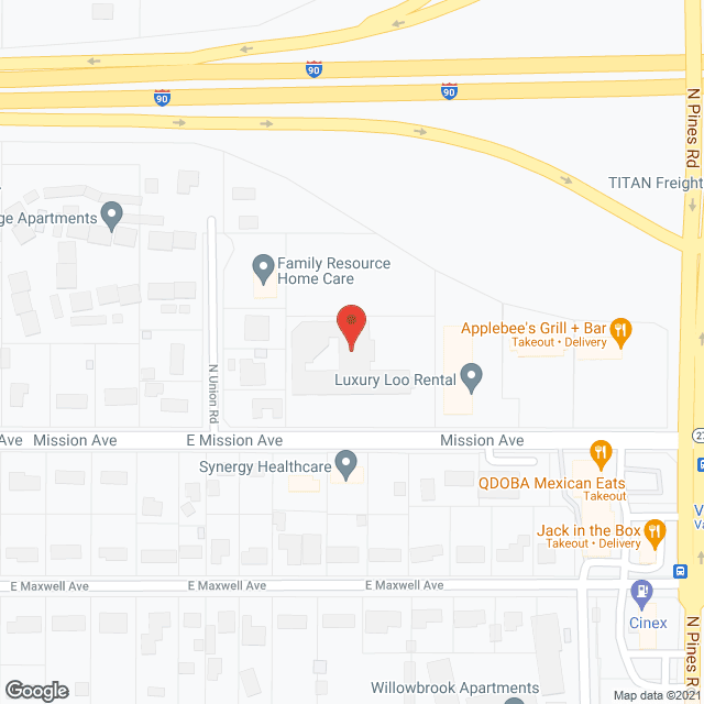 Map of the neighborhood around Pine Ridge Alzheimers Special Care Center