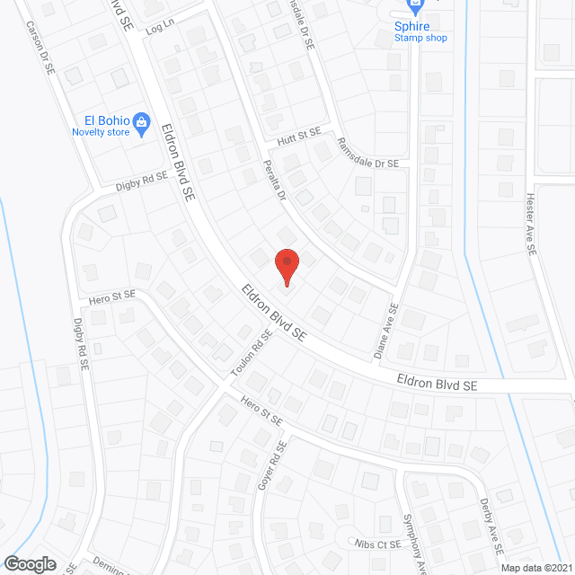Map of the neighborhood around Dahlia's House of Love
