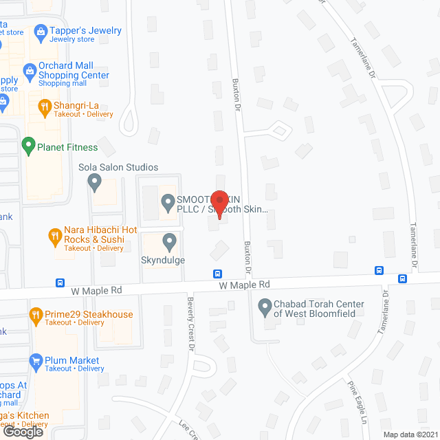 Map of the neighborhood around Helena's Safe Haven
