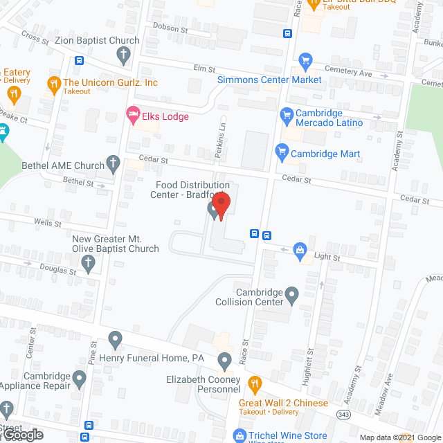 Map of the neighborhood around Bradford House Apt.