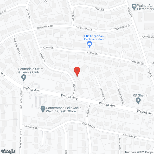 Map of the neighborhood around The Haven Home of Walnut Creek