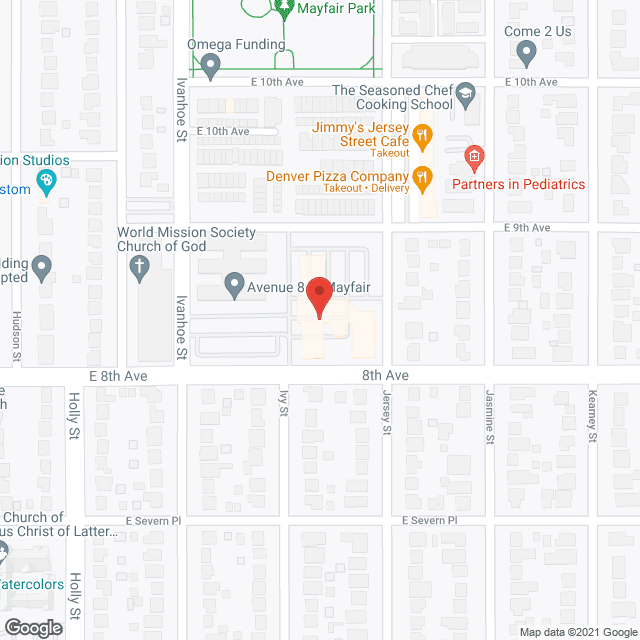 Map of the neighborhood around Rosemark at Mayfair Park