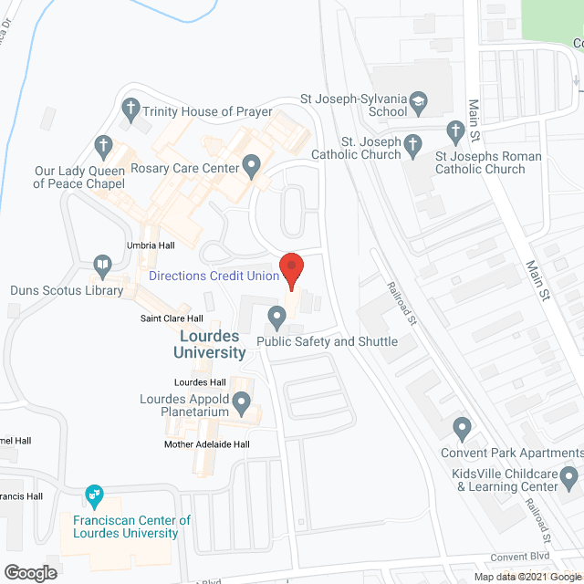 Map of the neighborhood around Our Lady of Grace Assisted Living