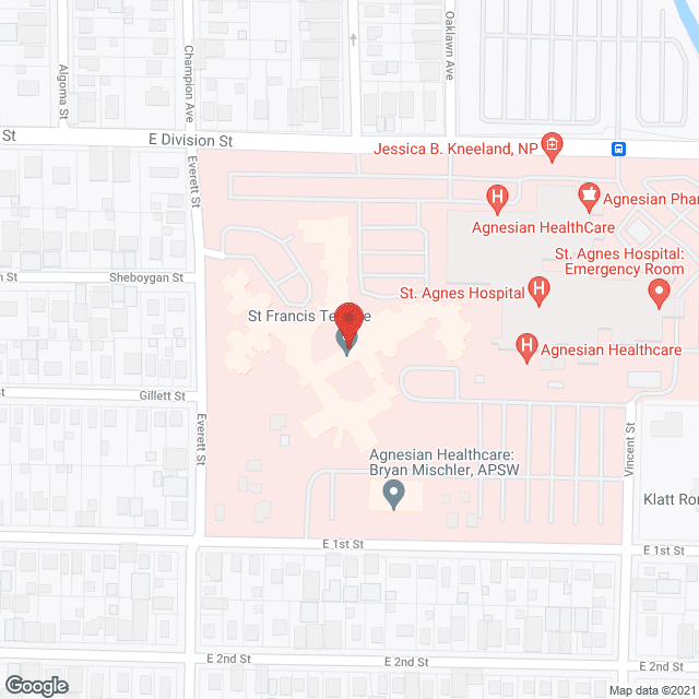 Map of the neighborhood around St Francis Terrace