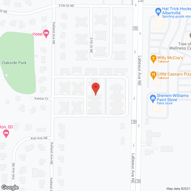 Map of the neighborhood around Cottages of Albertville Townhomes